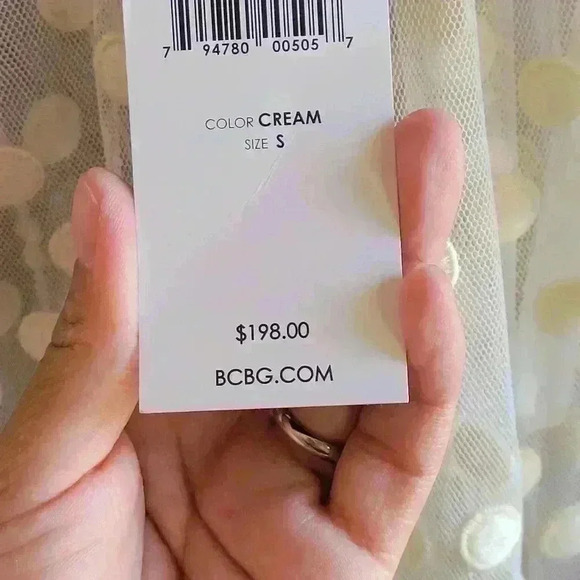 BRAND NEW BCBG Women's Sheer Lace Camisole Small Cream Adjustable Stretchy Fresh - Picture 7 of 12